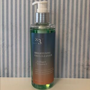 No 3 Beauty Brightening Face Cleanser Collagen+Vitamin C Clarifies Plumps Vegan